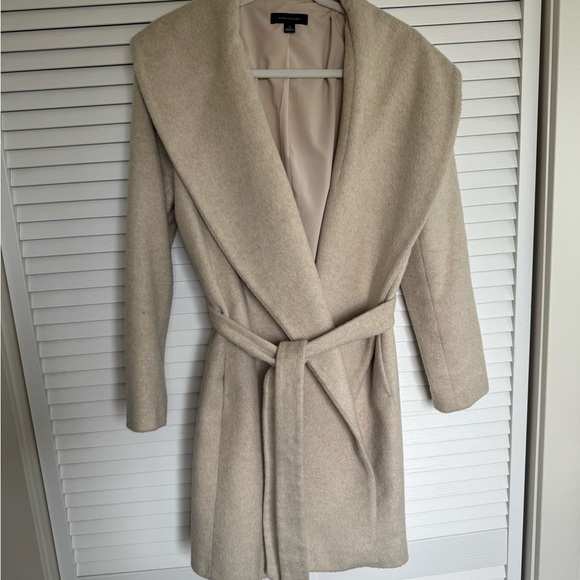 Ann Taylor Wool Shawl Collar Wrap Coat | Small - Picture 2 of 10